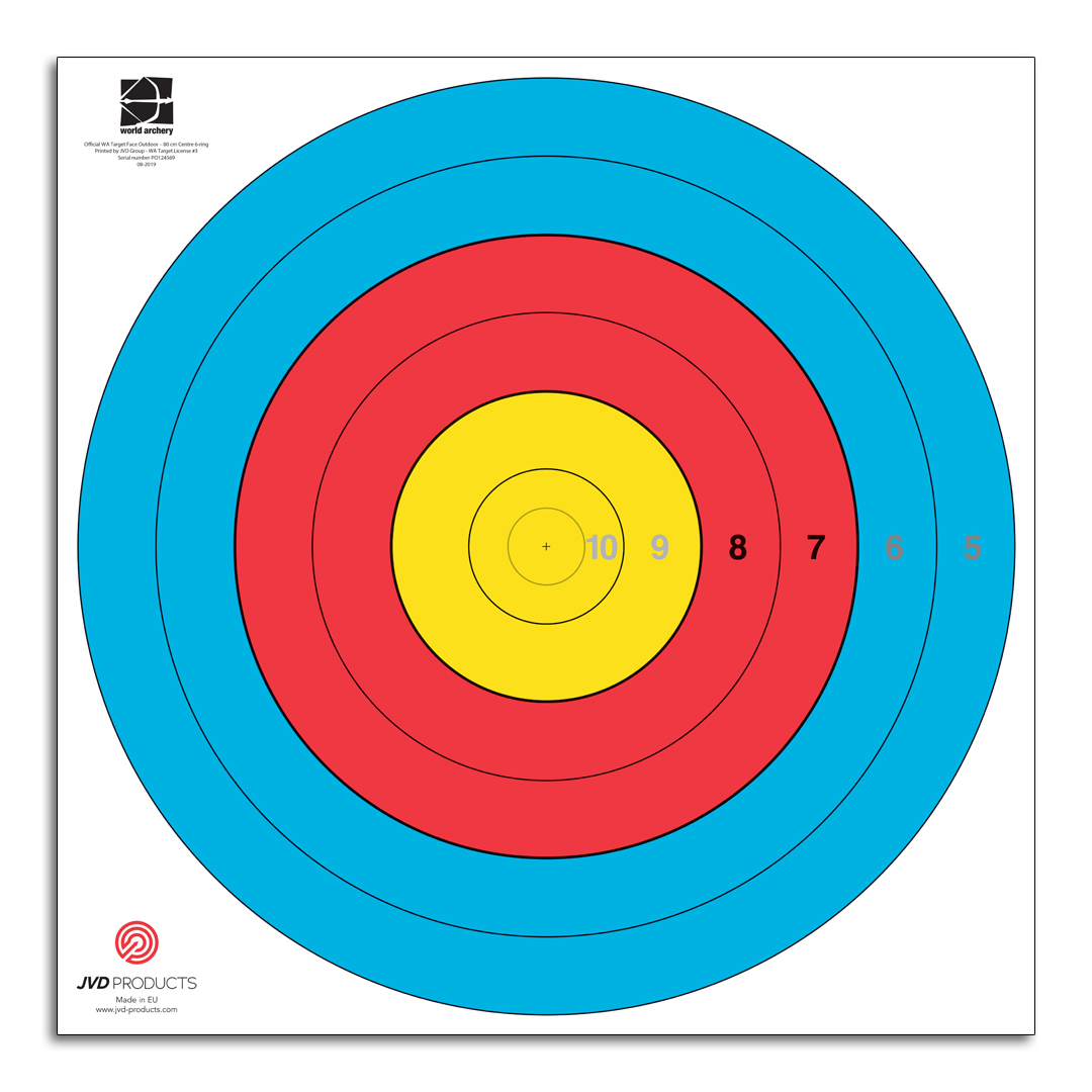 JVD Products Target Face Fita Waterproof 80 cm Centre 6-Ring – Bild 2