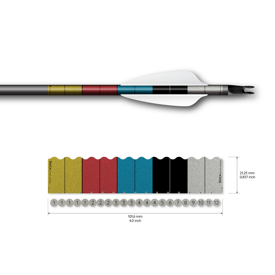 Socx Wrap 6.0mm Max Target Face Retro-Reflective White (13er Pack)