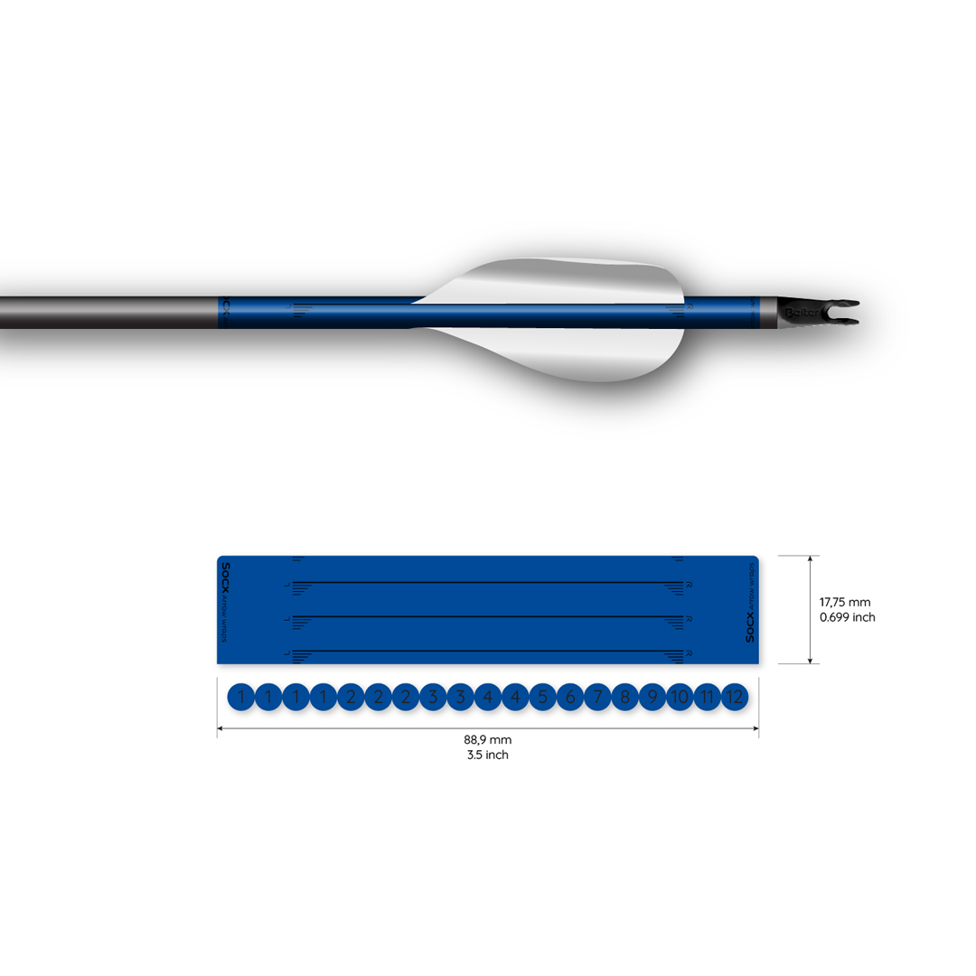 Socx Wrap for Spin Vanes on Easton ACE Solid Color (13er Pack)