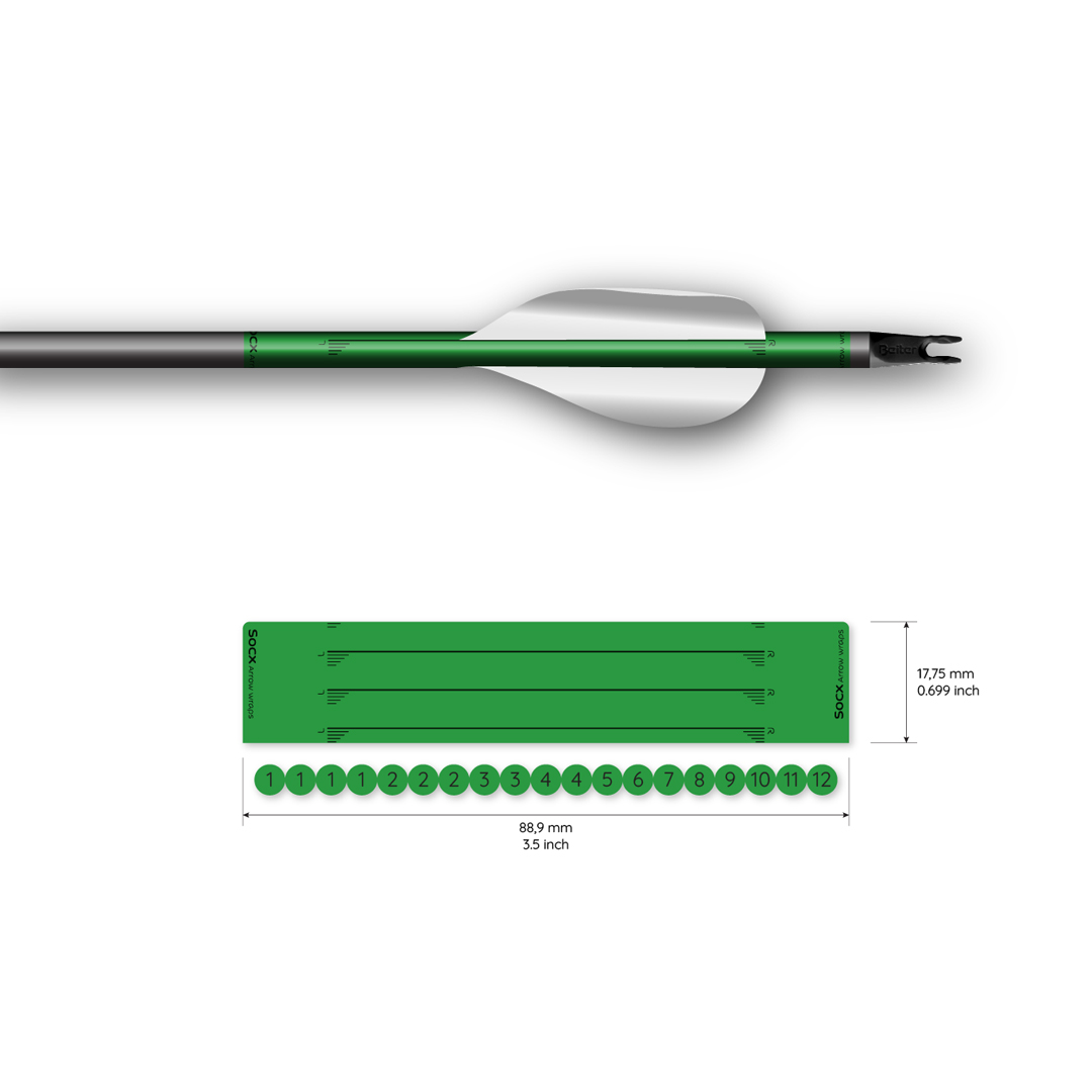 Socx Wrap for Spin Vanes on Easton ACE Solid Color (13er Pack) – Bild 8