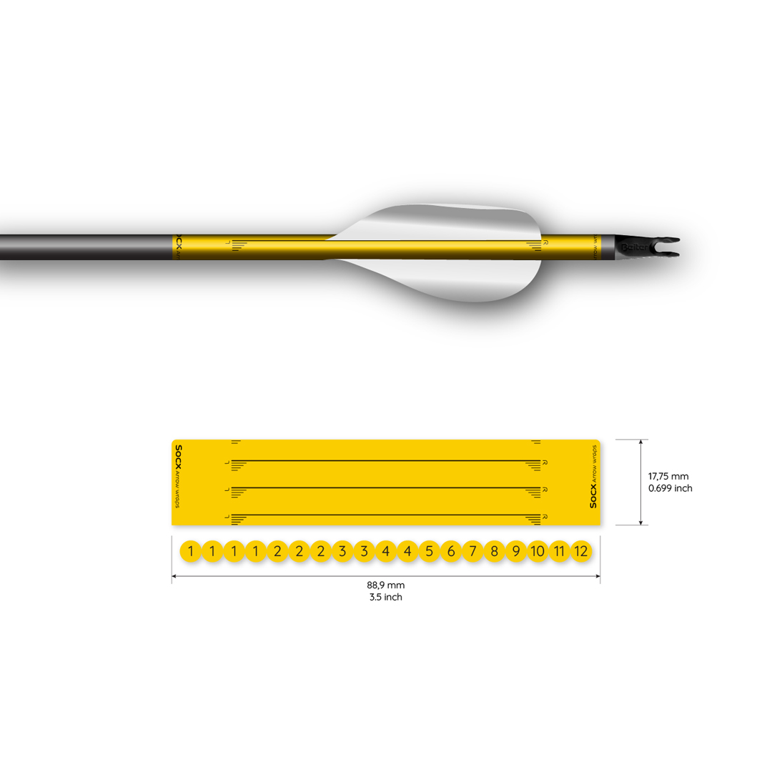 Socx Wrap for Spin Vanes on Easton ACE Solid Color (13er Pack) – Bild 7
