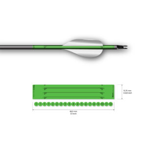 Socx Wrap for Spin Vanes on Easton X10 Solid Fluor Color (13er Pack)