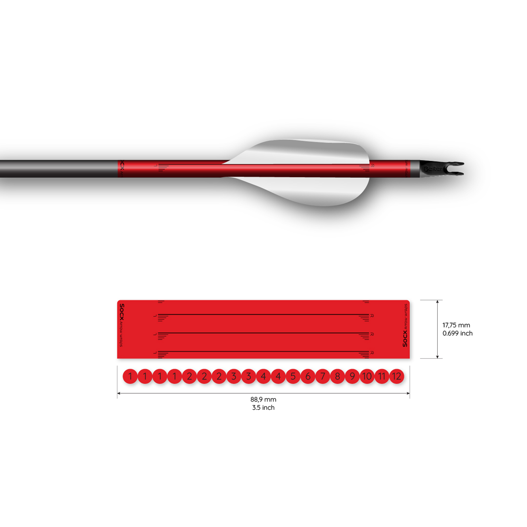 Socx Wrap for Spin Vanes on Easton ACE Solid Fluor Color (13er Pack) – Bild 5